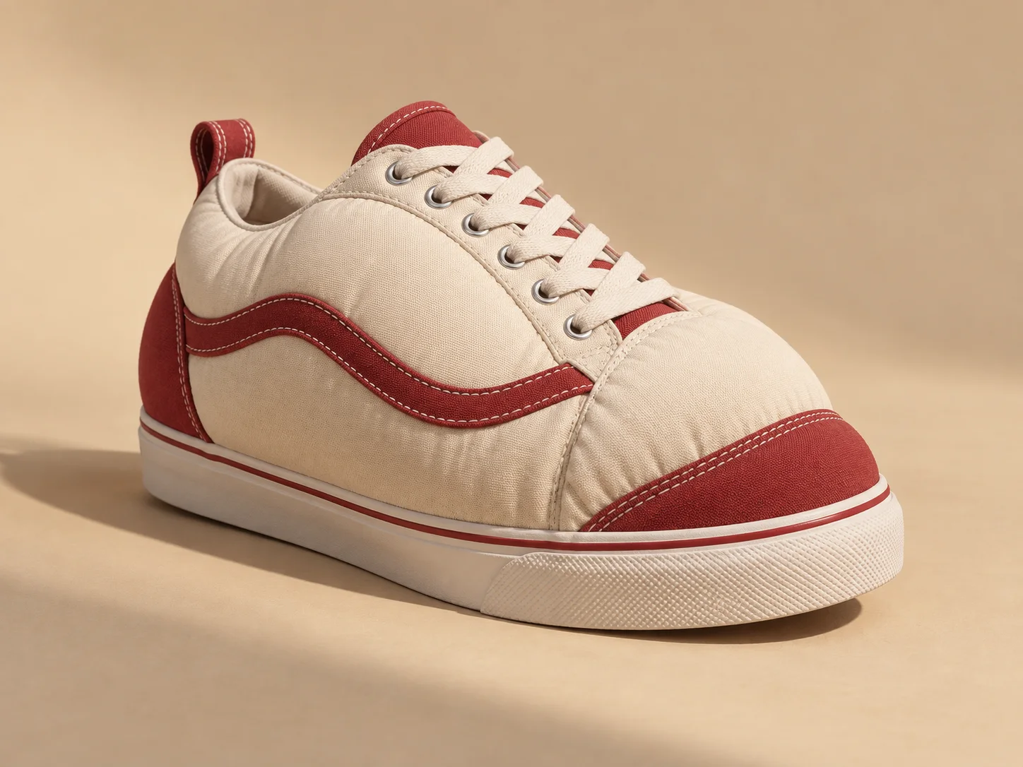 Concept illustration of an air-filled sneaker