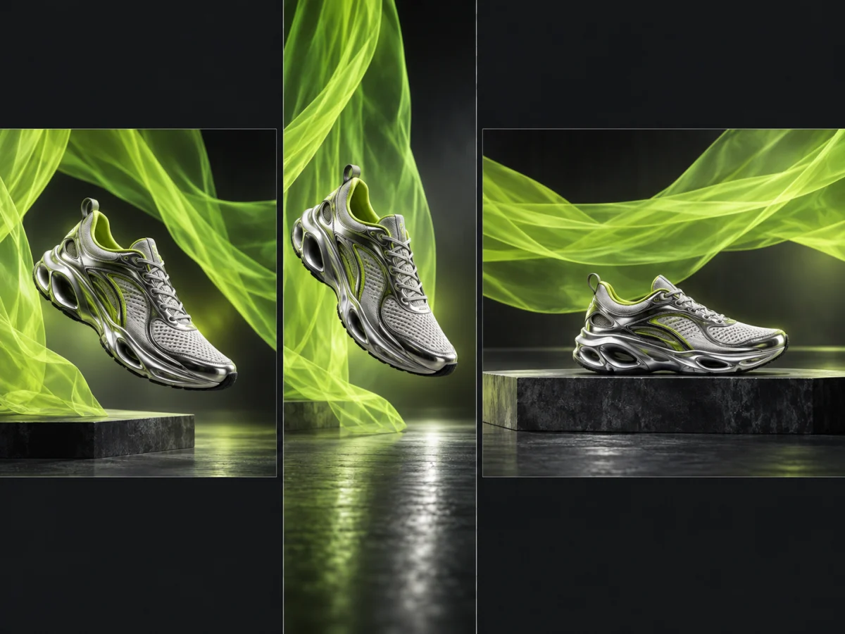 Chrome running shoe campaign adapted to square, vertical and wide formats
