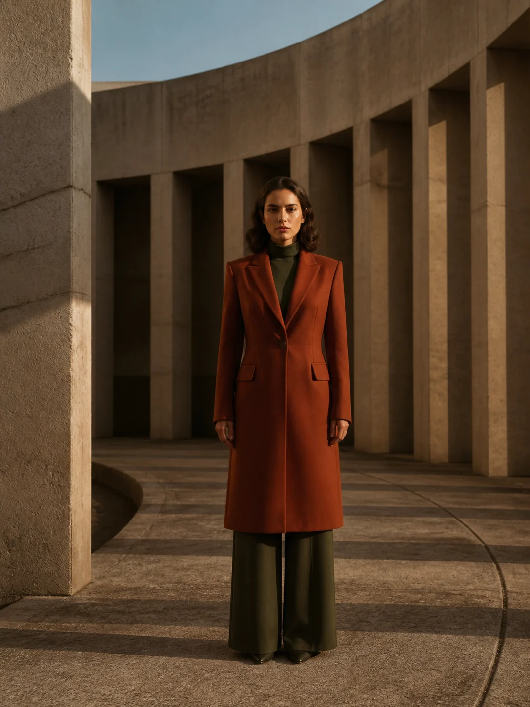 Fashion portrait prepared for a 360-degree camera orbit shot