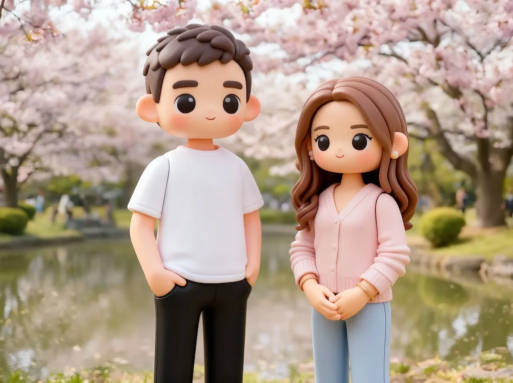 A person reimagined as a boxed 3D collectible toy figure
