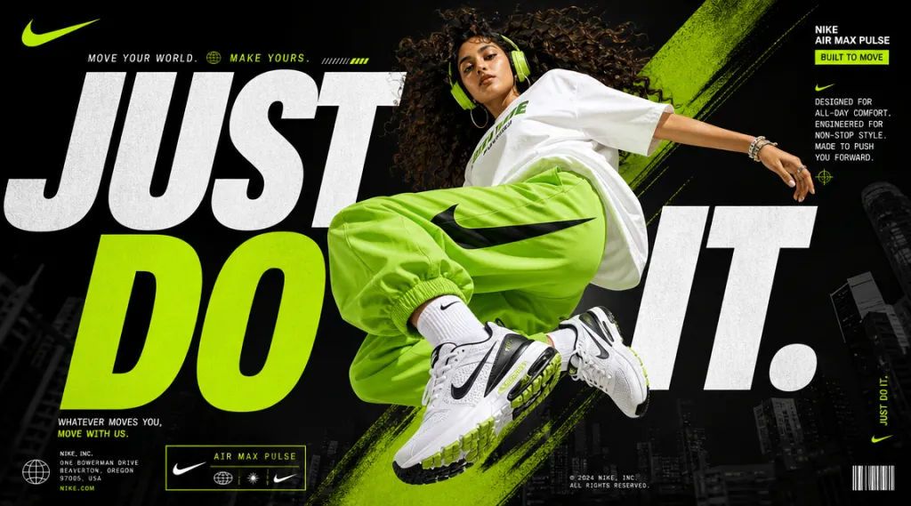 Nike sneaker campaign poster - Flowlio AI