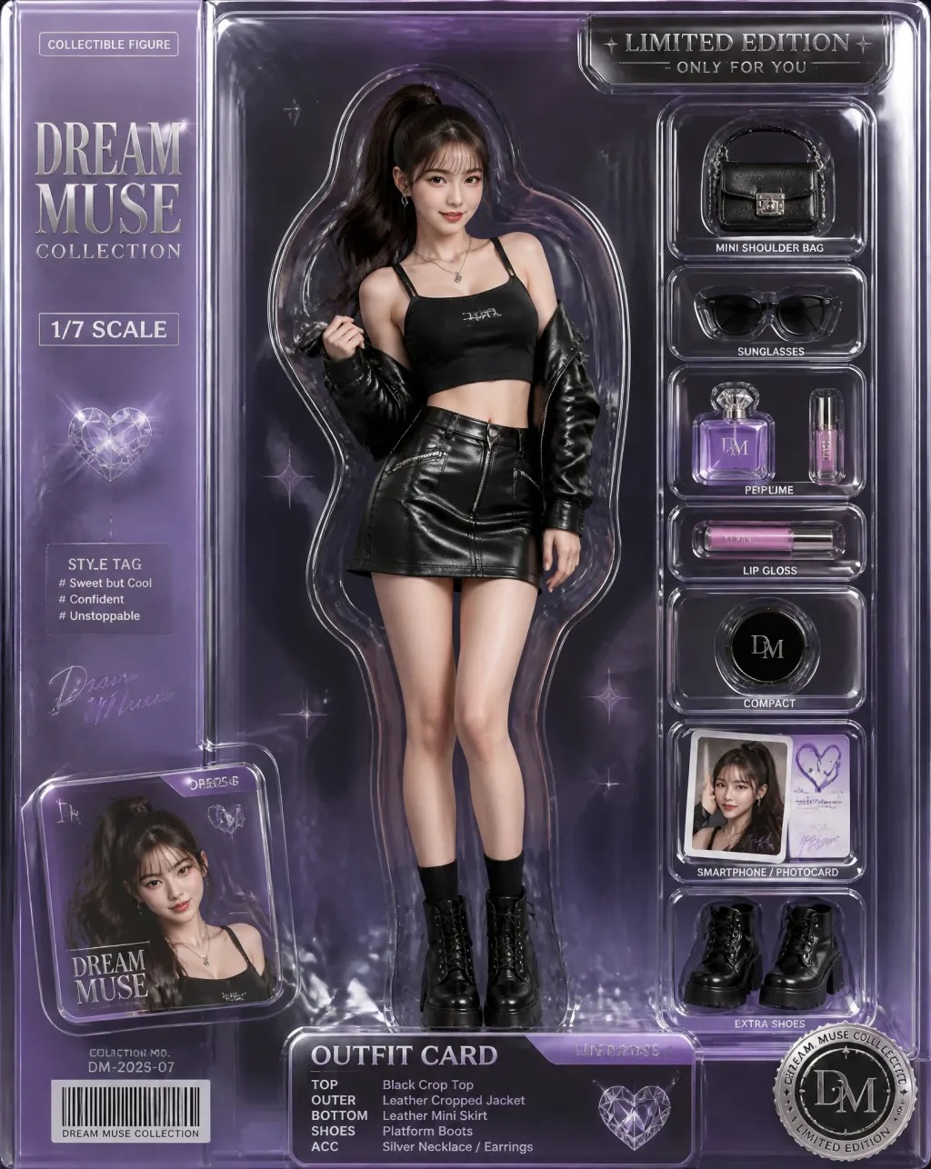 Collectible figure packaging poster - Flowlio AI