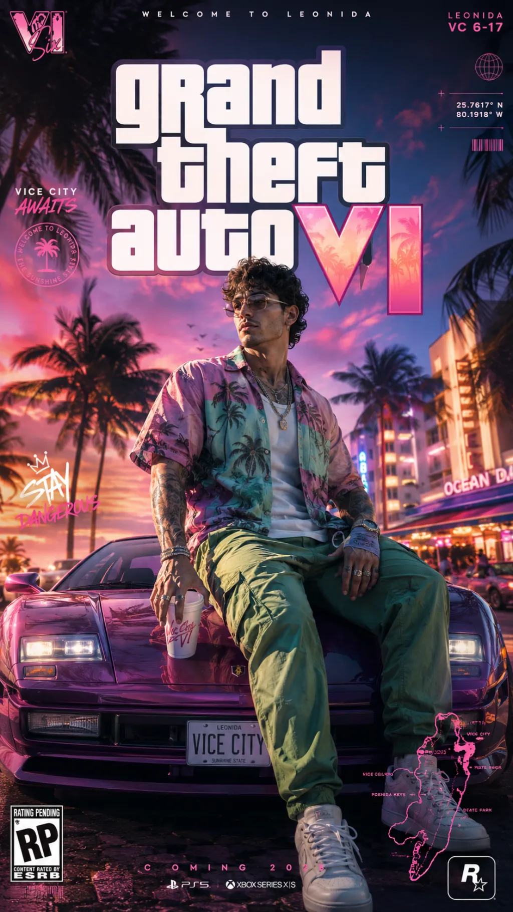 GTA VI-style cinematic poster - Flowlio AI